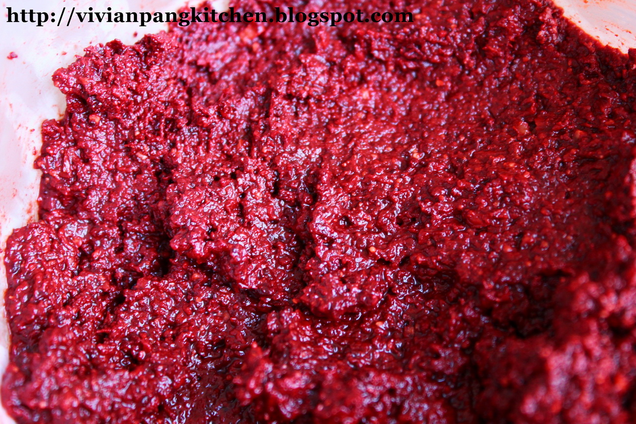 Vivian Pang Kitchen Red Yeast Rice Mantou(红鞠山东馒头)/ Sponge Dough Method