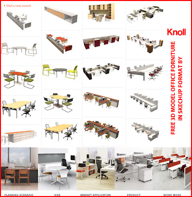 office sketchup model by knoll