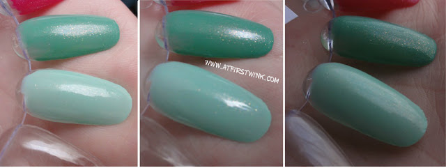 Chanel Jade nail polish dupe (Lioele and Sasatinnie + Etude House top coat)