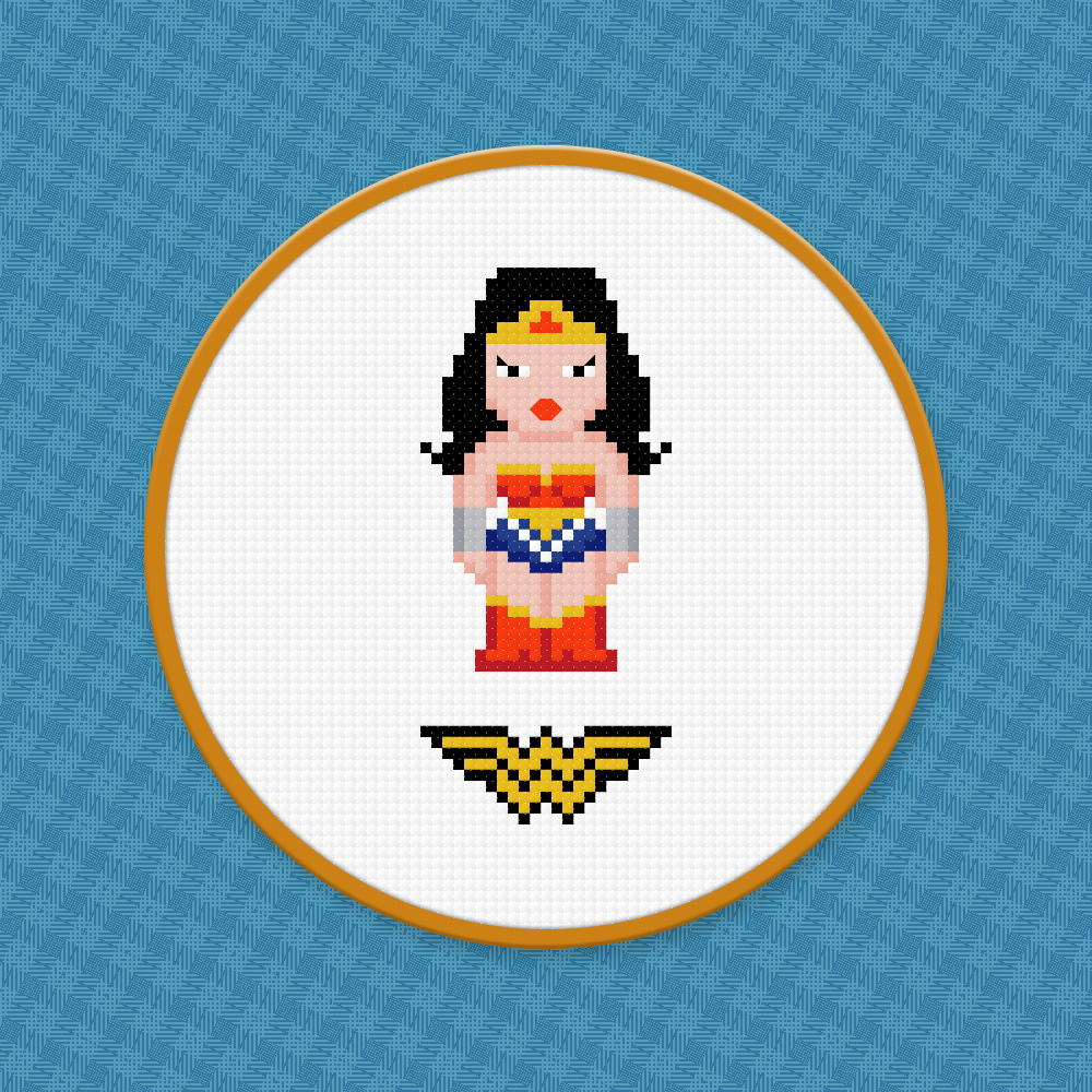 Anna Vozika's Blog Wonder Woman Cross Stitch PDF Pattern Download