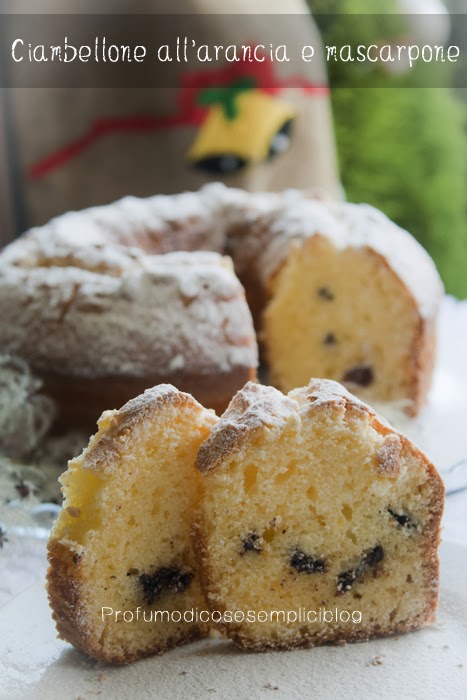 Ciambellone all'arancia e mascarpone, in pentola fornetto