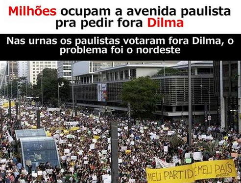 Ato em São Paulo pede impeachment de Dilma e intervenção militar no Brasil