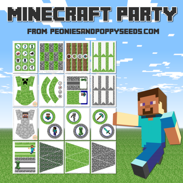 Organizador de Escritorio de Minecraft - Google Drive  Minecraft  imprimibles, Cumpleaños con tema de minecraft, Minecraft