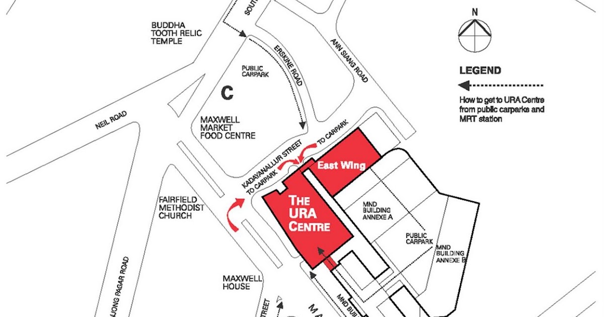 Map URA Centre on 45 Maxwell Road