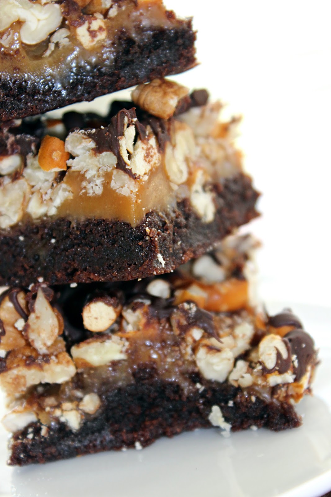 sugar & spice Salted Caramel Pretzel Crunch Brownies