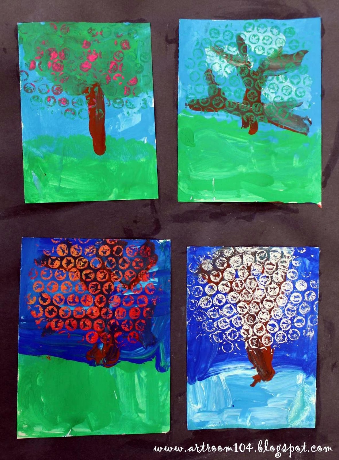Art Room 104: Kindergarten: Four Seasons Project