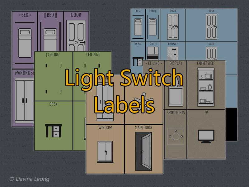 Davina's MiniProjects Light Switch Labels