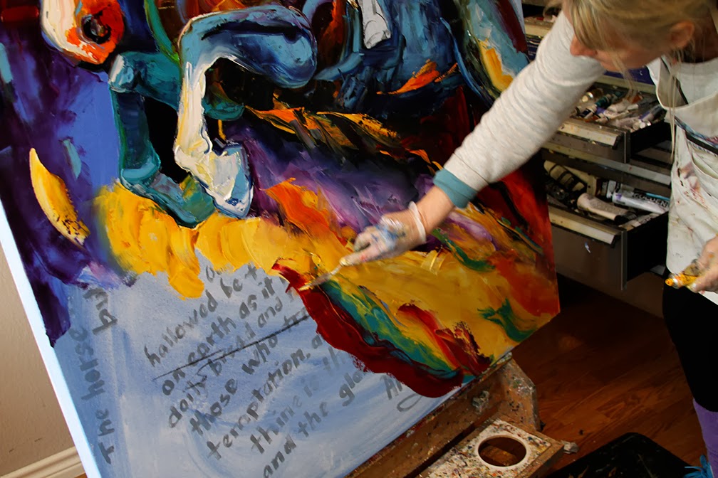 Contemporary Painters 2014 palette knife painters: bottom layering in this contemporary horse Contemporary Painters 2014 palette knife painters: bottom layering in this contemporary horse