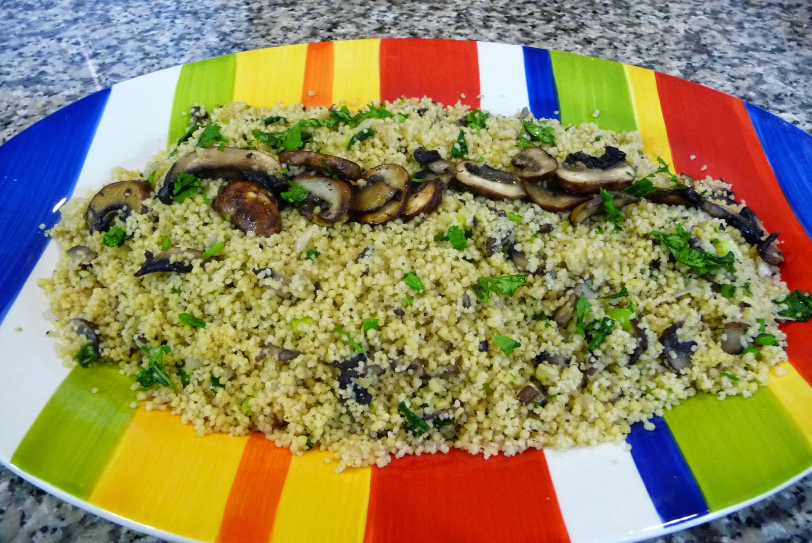 Mushroom and Garlic Couscous Easy Cooking