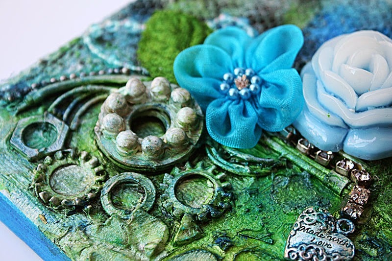 Do More With Less Mixed media canvas with found objects....a tutorial