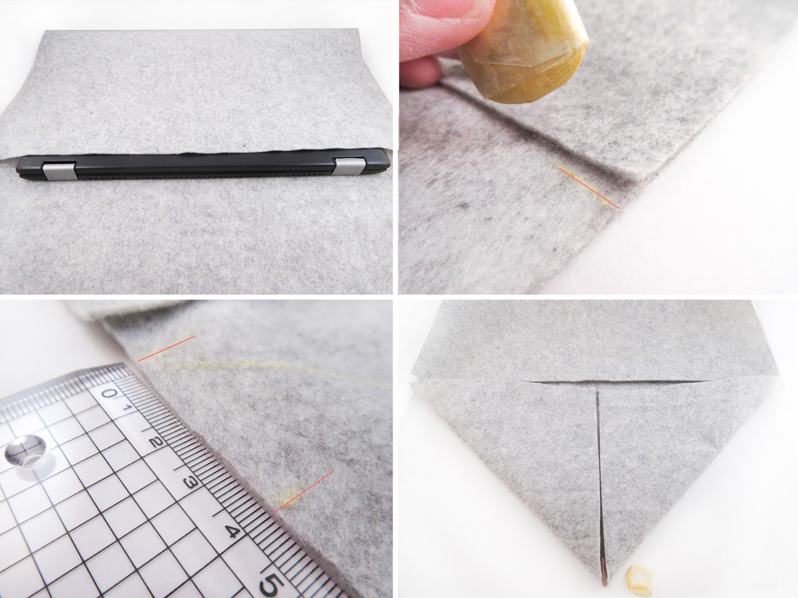 Cafe Craftea DIY Felt Envelope Laptop Sleeve