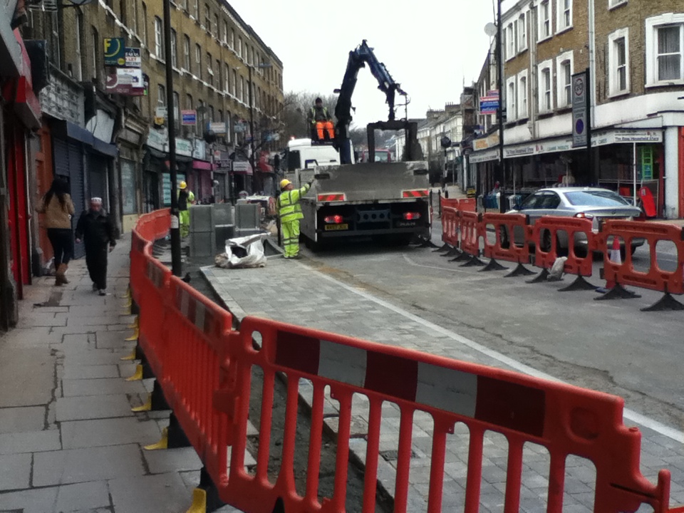 THE HORNSEY ROAD This is what pavement widening looks like.