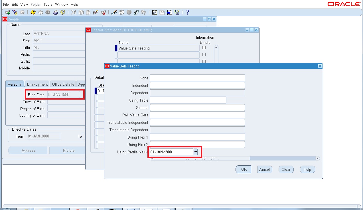 oracle concepts for you Using PROFILES in Value sets in Oracle
