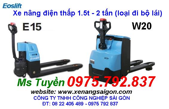 Cung cấp Xe nâng điện thấp 1. 5 tấn đứng lái E15 Eoslift, 2 tấn Noveltek-Đài loan