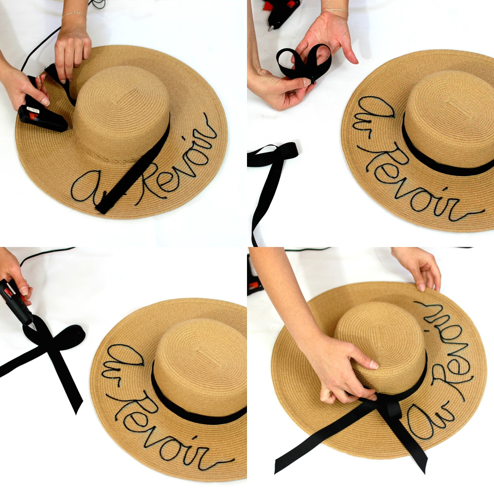 DIY Eugenia Kim Inspired Straw Hat stilettobeats