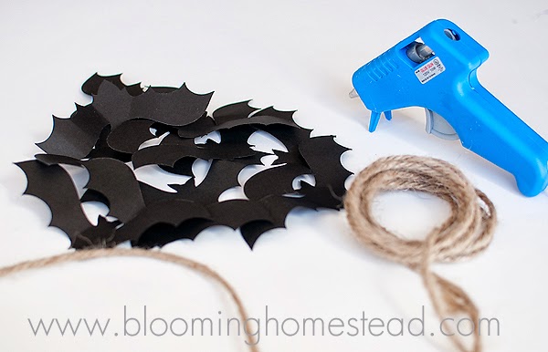 Easy DIY Bat Halloween Banner - Blooming Homestead