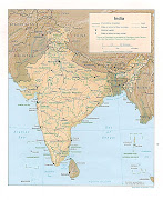 Mapa general de la India. Mapa geográfico de la India india mapa general