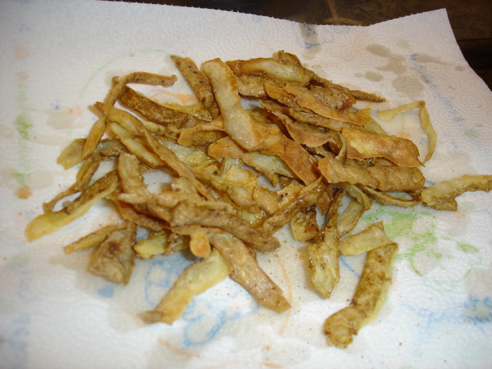 MOVING ON TO THE PAST Seasoned Potato Peels No Waste During Dehydration