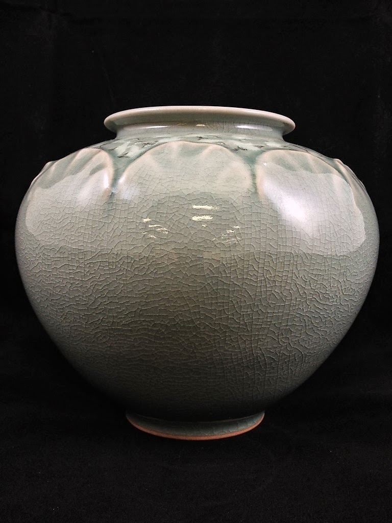 Antiques, Art, and Collectibles Celadon Crane Vase