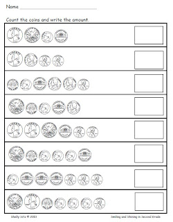 Counting Money - Smiling and Shining in Second Grade