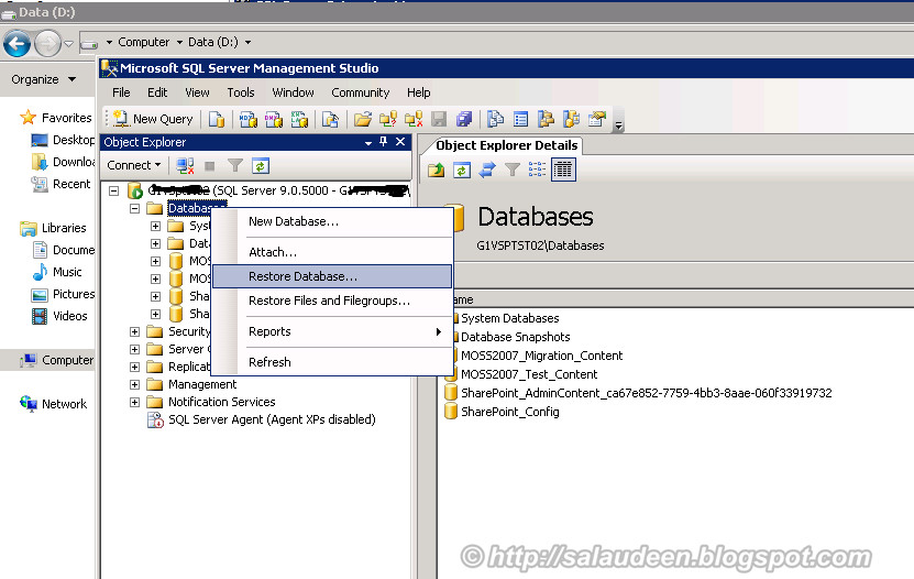 sharepoint 2003 to 2007 database migration sharepoint 2003 to 2007 database migration