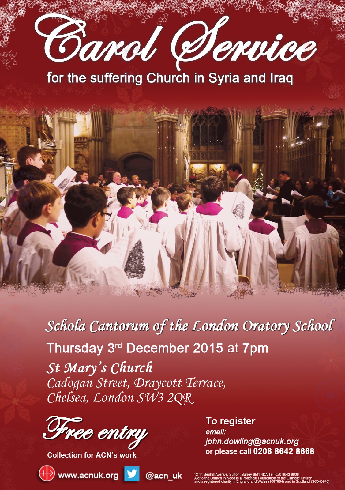 Advent & Christmas Carol Services at the London Oratory and a concert