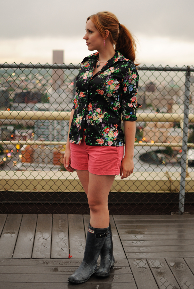 Gray Skies Rain boots in the summer