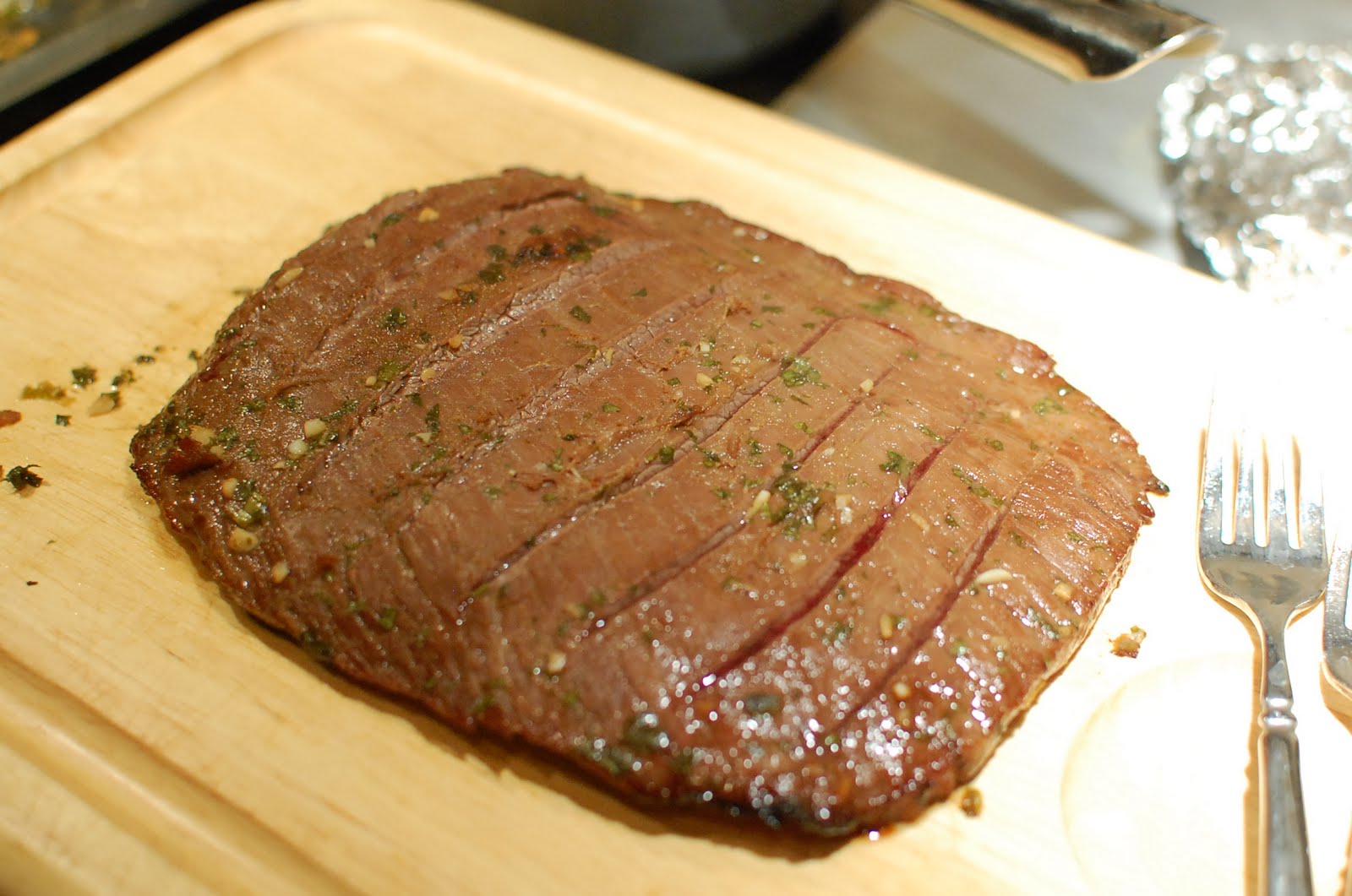 Reckless Abandon Broiled Skirt Steak with Horseradish Dipping Sauce
