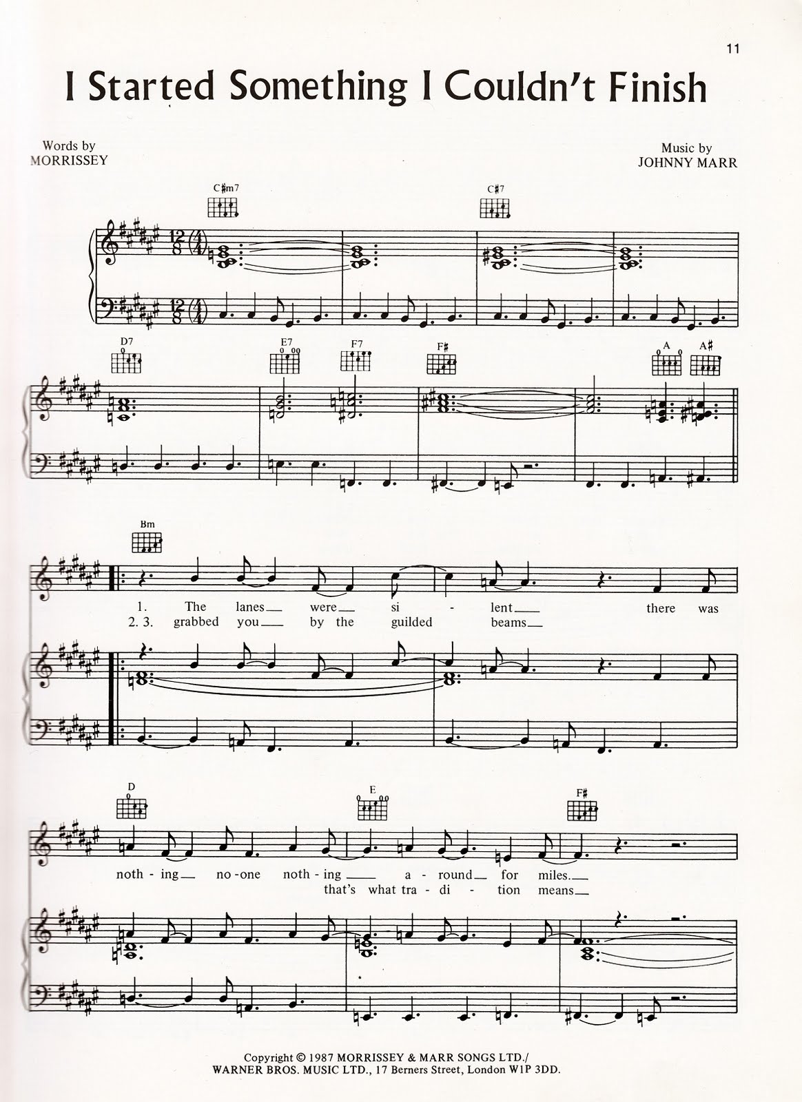 Smiths On Guitar I Started Something I Couldn't Finish