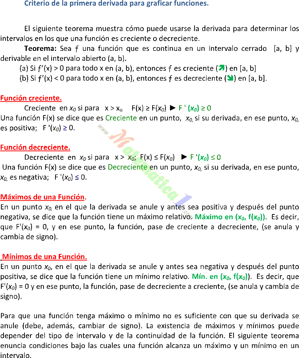 EJERCICIOS DE APLICACION DE LA DERIVADA ejercicios de aplicacion de la derivada:
