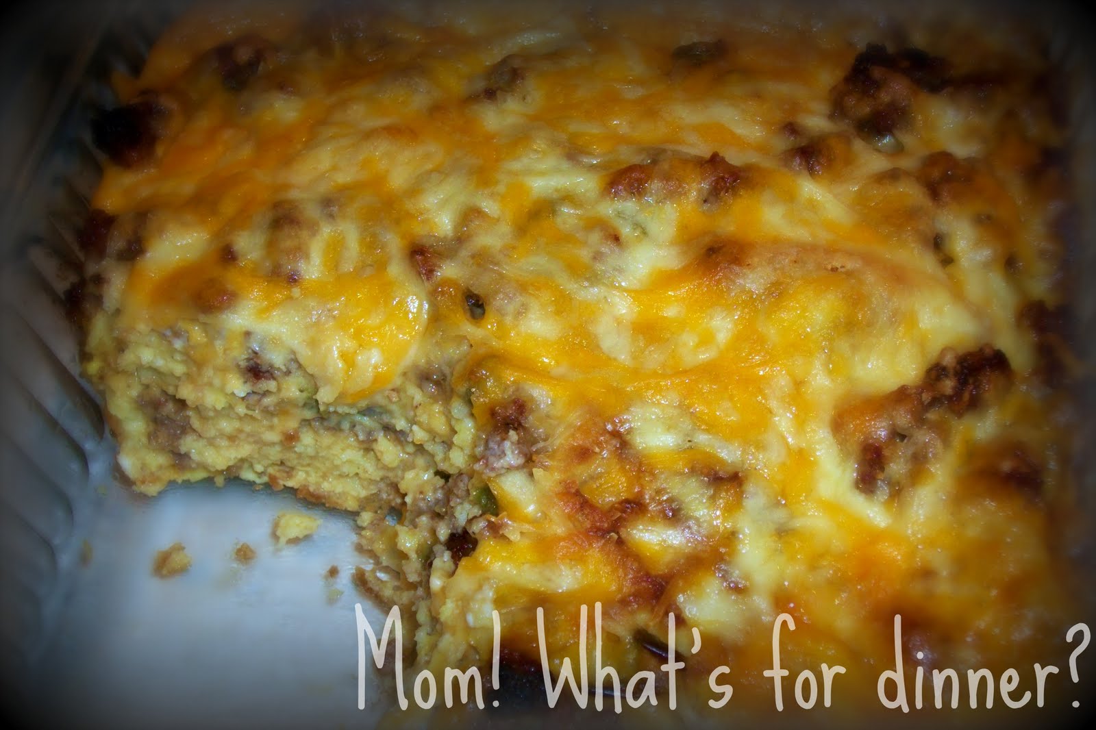 Mom! What's for dinner? Maple Sausage and Waffle Breakfast Casserole