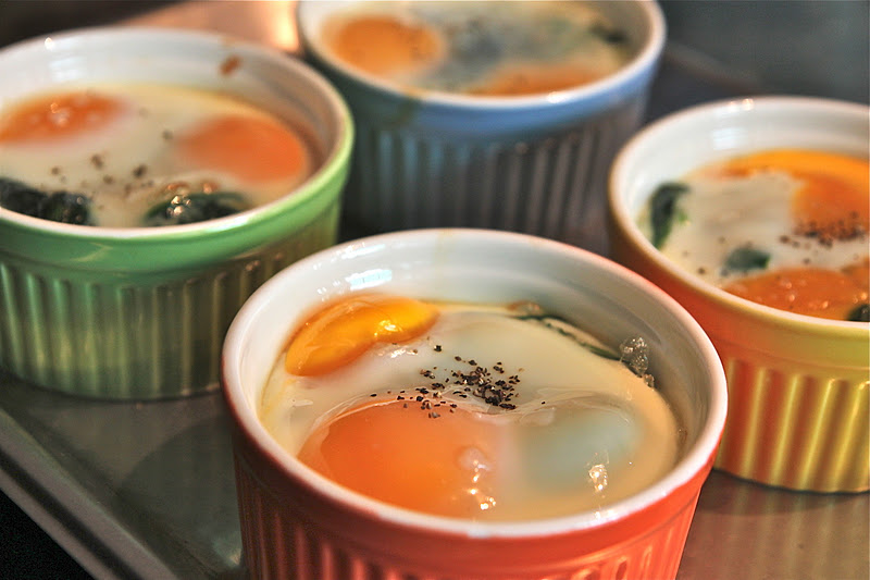 Extra Virgin Chef Baked Sunny Eggs in Ramekin