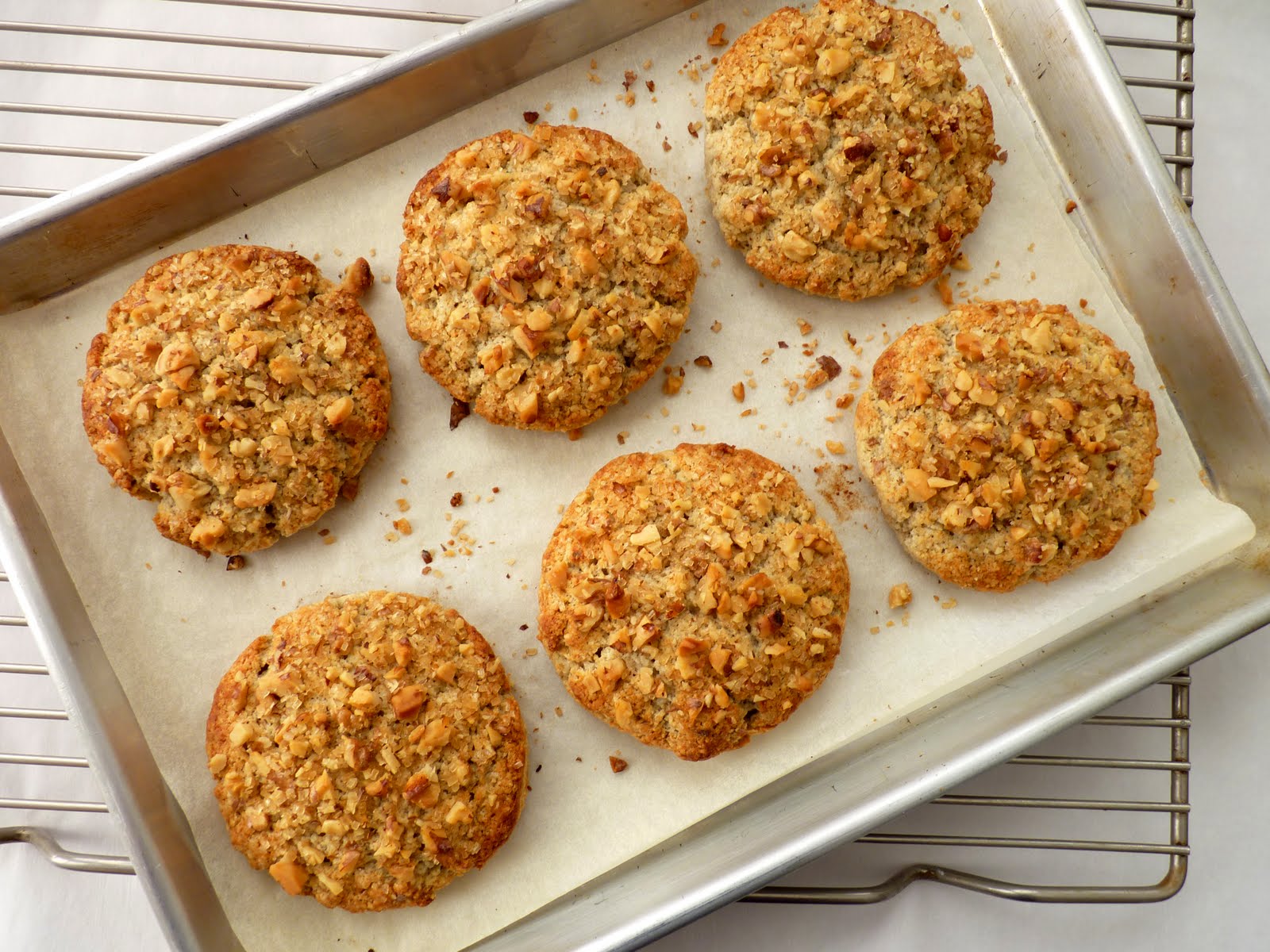 pastry studio Blue Cheese Walnut Biscuits with Pear Compote and Cream