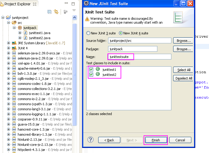 How To Create And Run JUnit Test Suit For Driver Test Step By Step