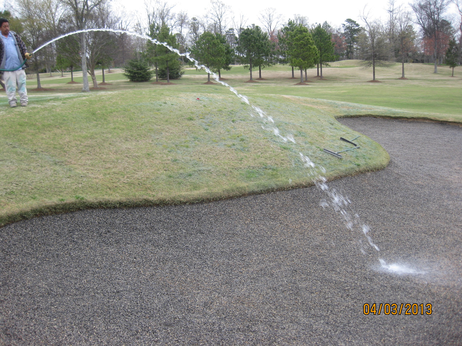 How To Rake A Bunker At A Golf Course