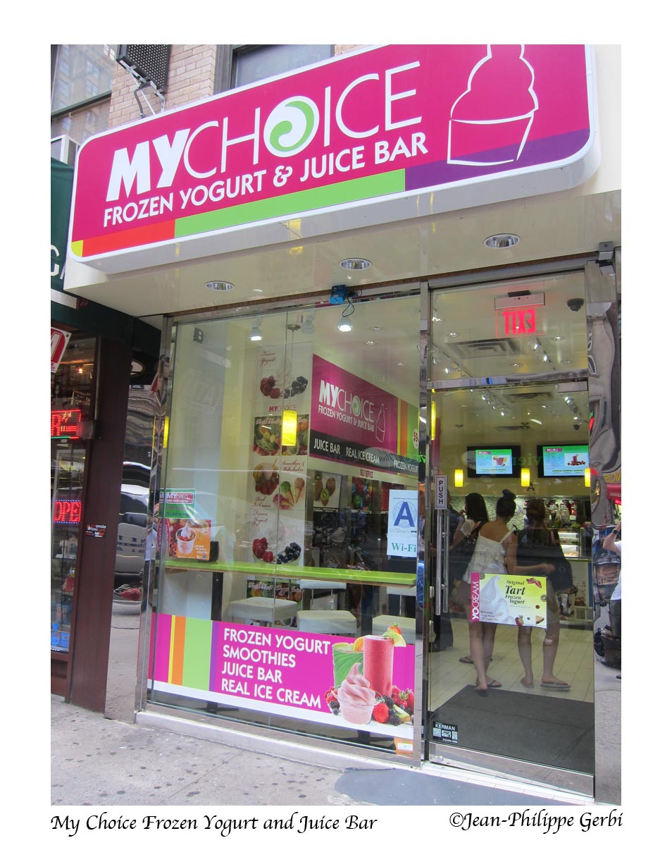 My Choice self served Frozen Yogurt and Juice bar in NYC, New York I