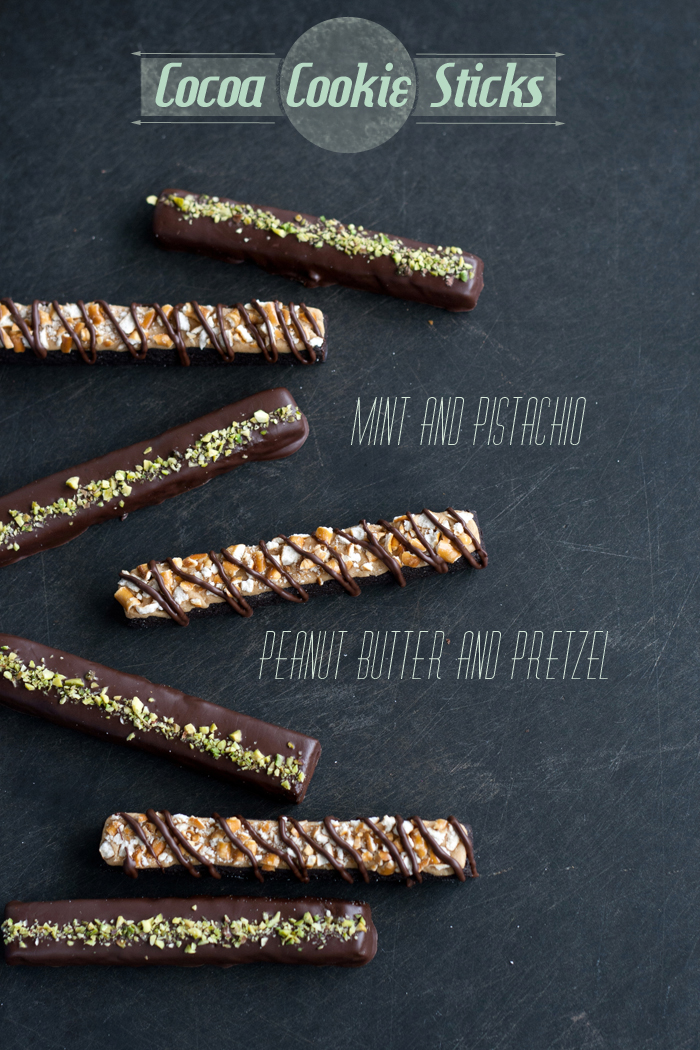 Top with cinnamon Cocoa Cookie Sticks Peanut Butter and Pretzel