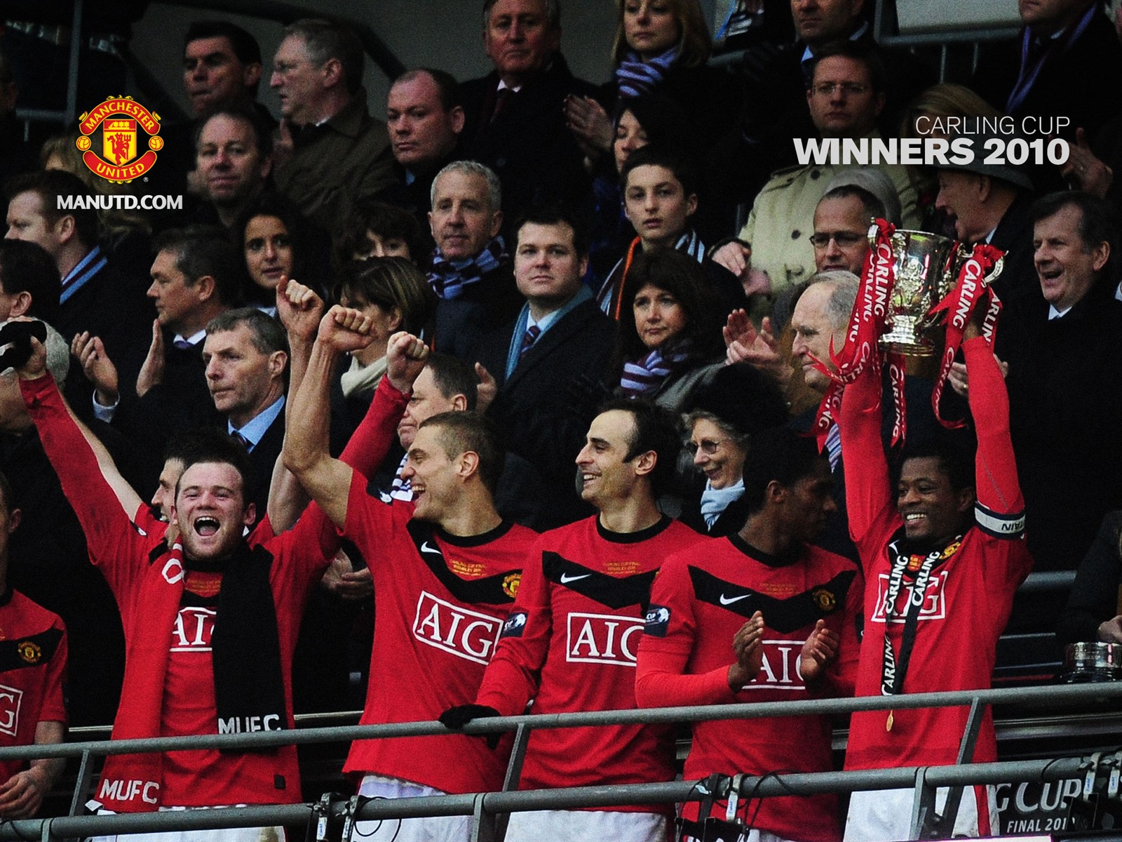 carling cup winner in 2010 wallpaper Manchester United Wallpapers