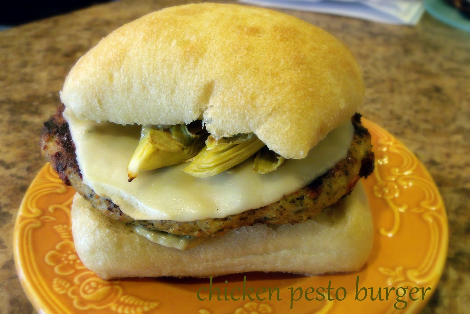 The Peppered Pantry ChickenPesto Burgers