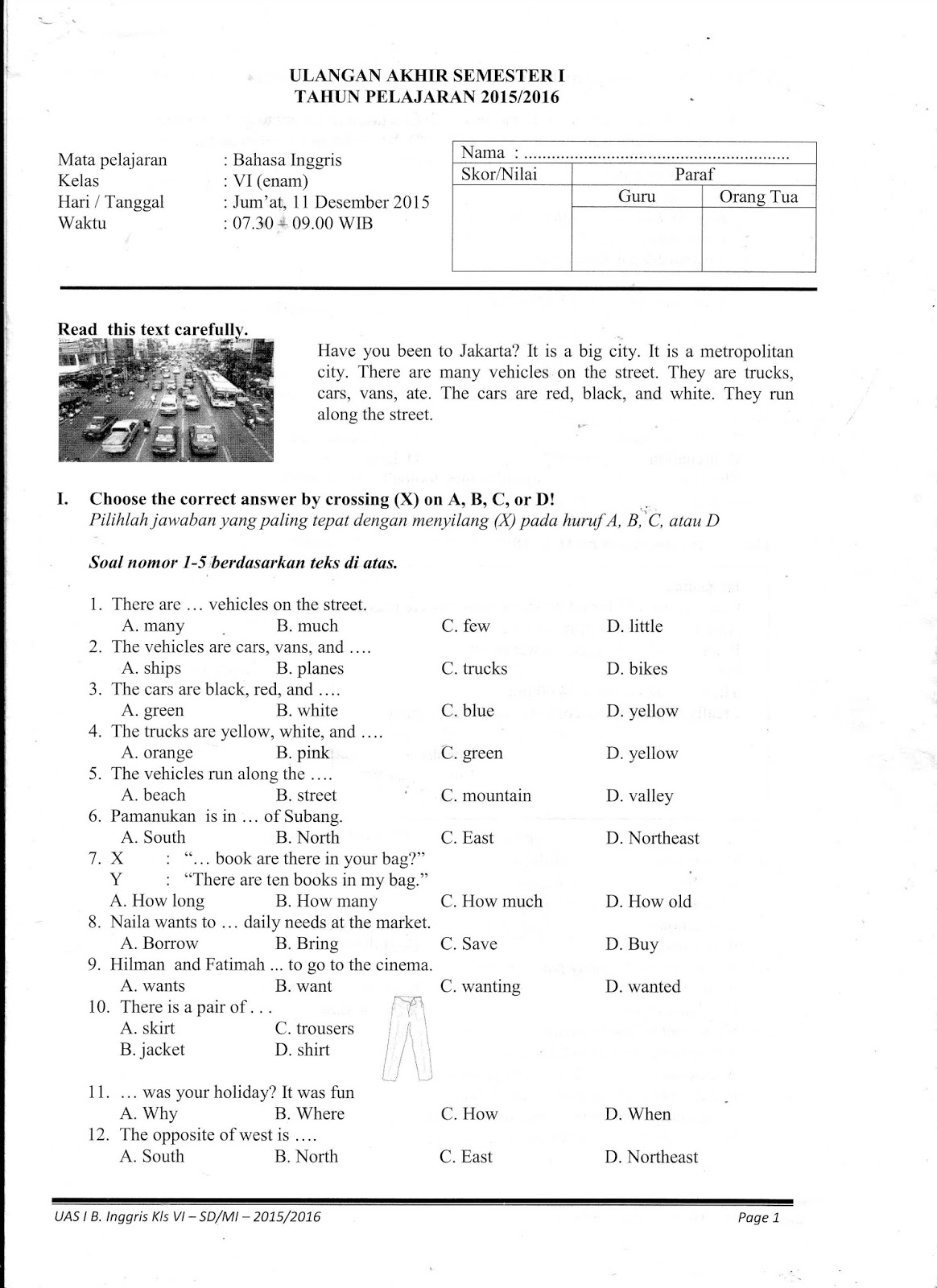 Rpp Bahasa Inggris Sd