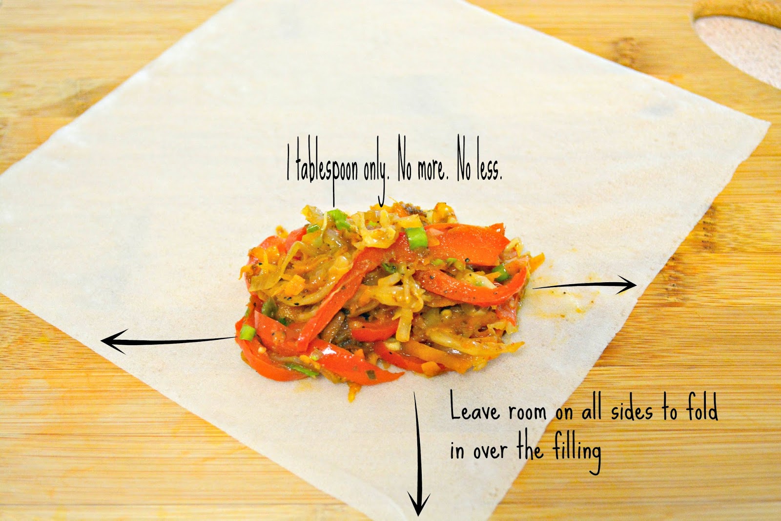 Love is in my tummy Spring Rolls with a sweet chilli dipping sauce