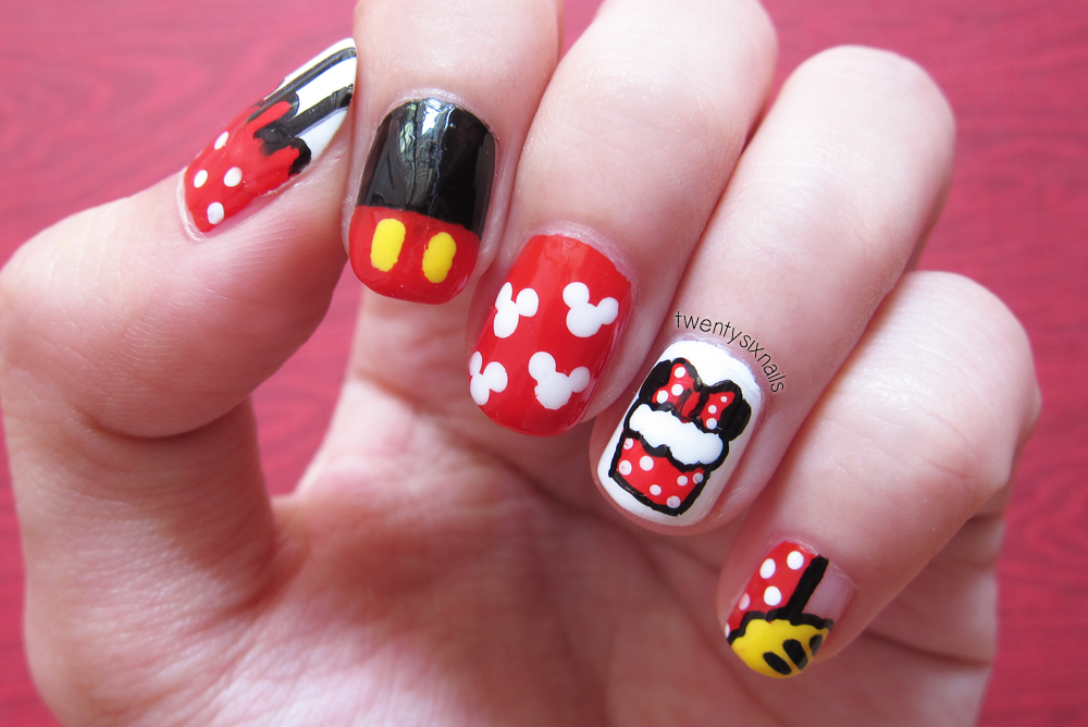 1. Fall Minnie Mouse Nail Design - wide 3