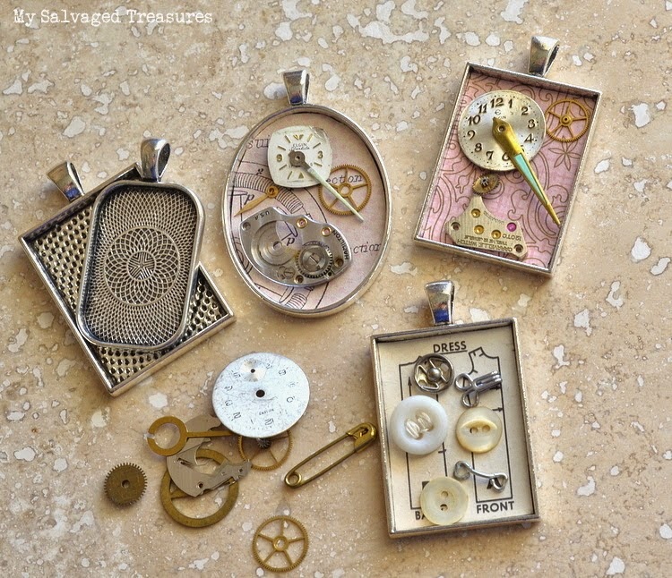 Make your own salvaged jewelry from anything! - My Salvaged Treasures featured on I Love That Junk