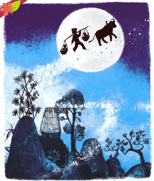 Les Amoureux du ciel, conte chinois, Illustrations de Peggy Nille