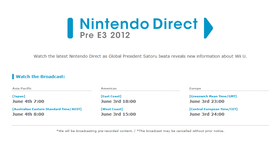 [NZ] Novo Nintendo Direct sobre o Wii U irá ao ar amanhã Sem+t%C3%ADtulo