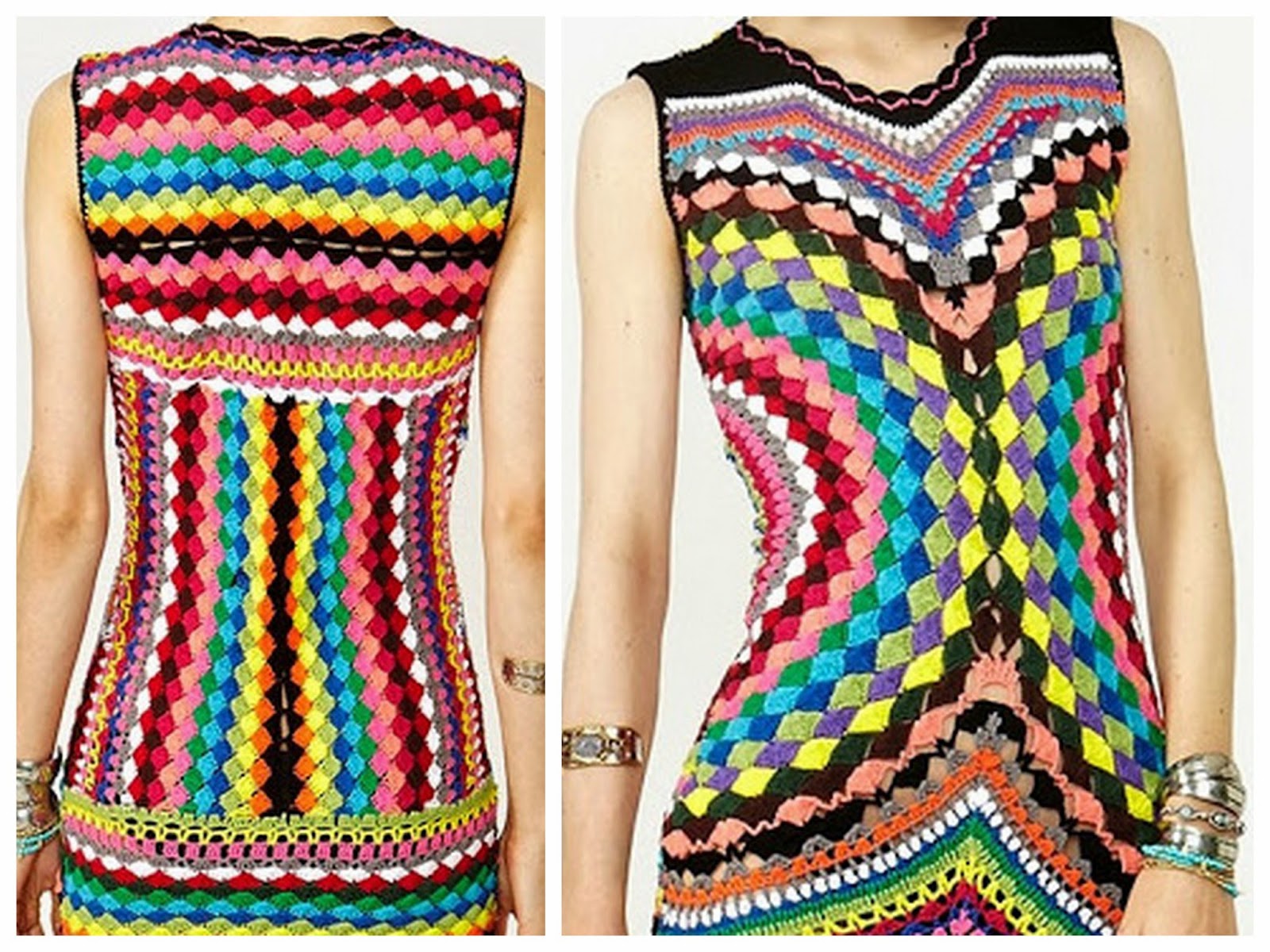 Lindevrouwsweb Multicolored Crochet Dress from Shakuhachi