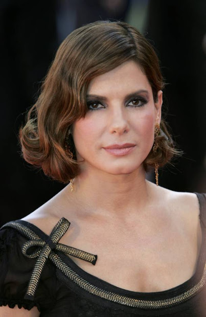 sandra bullock with side-swept