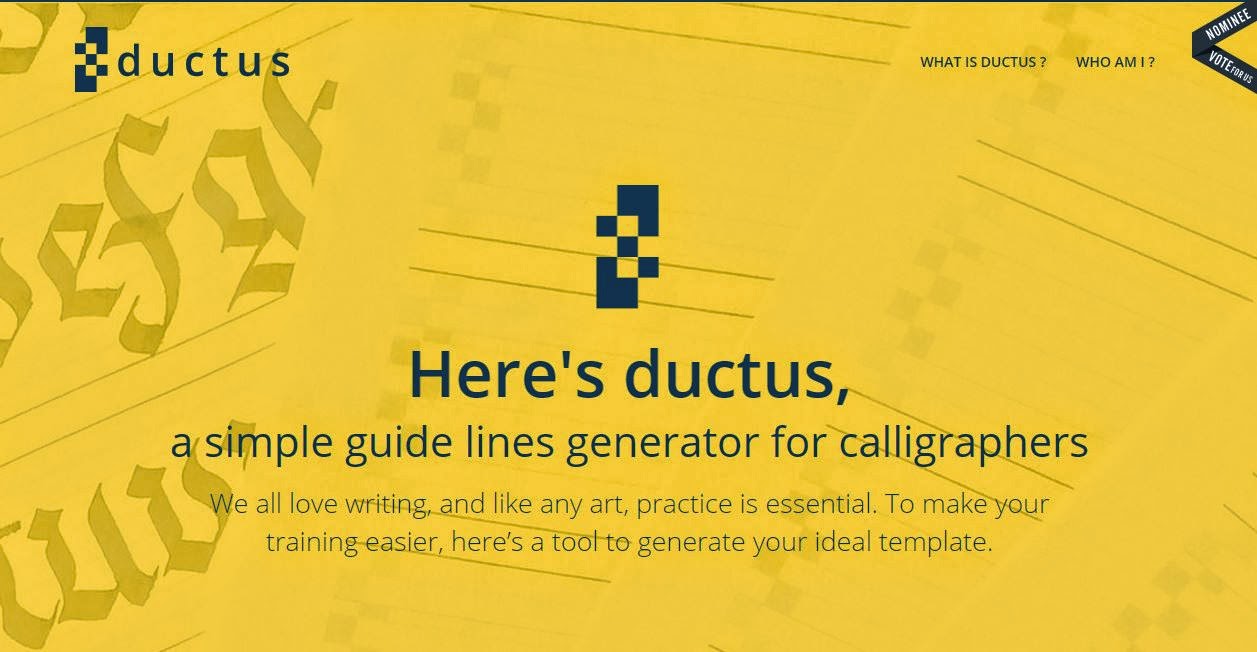 Carmengraph This is ductus, a simple guide lines generator for