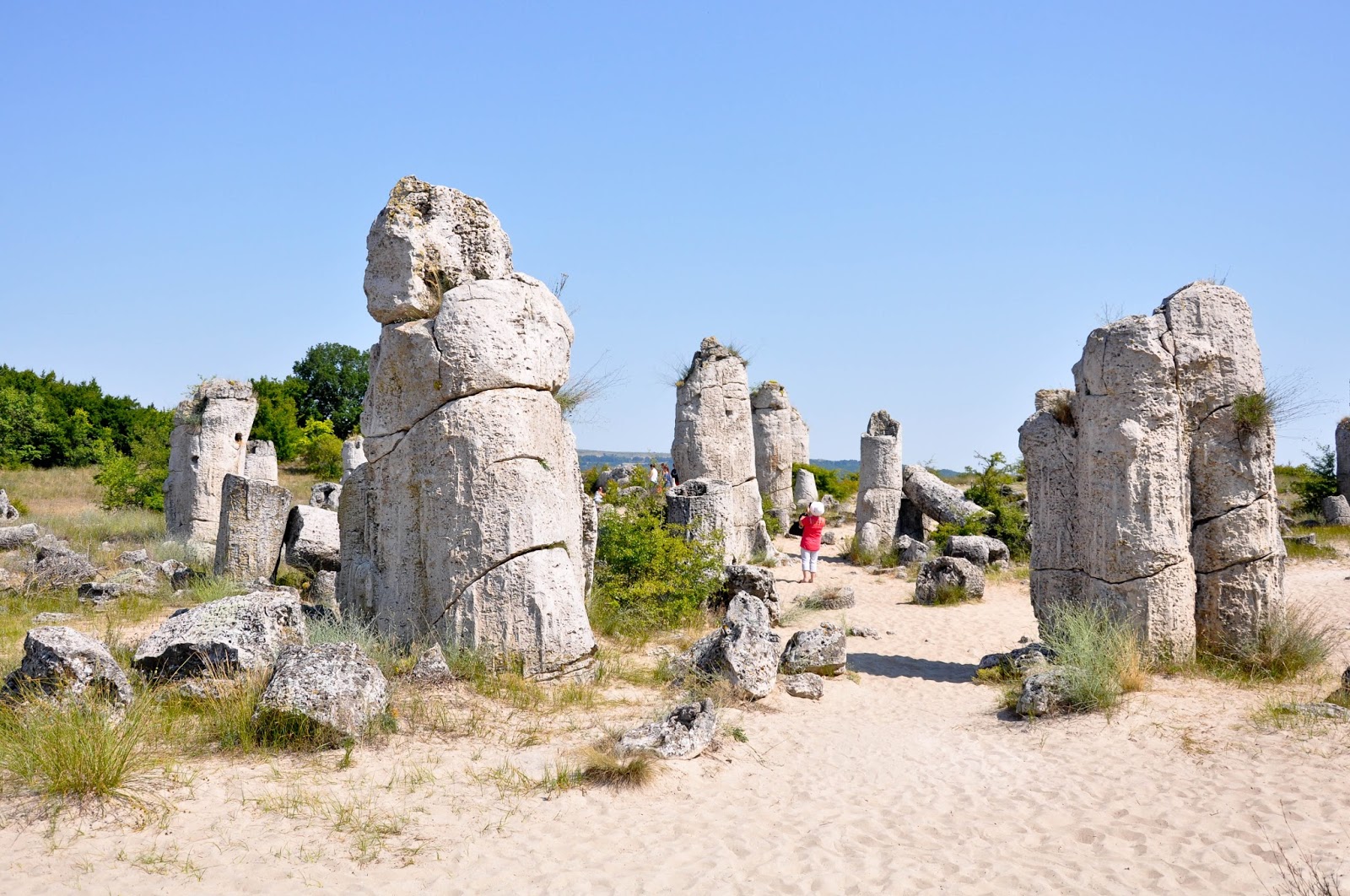 Among the stone pillars, The Stone Forest, Varna, Bulgaria
