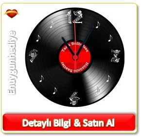Kişiye Özel Plak Tasarımlı Duvar Saati erkek hediyeleri